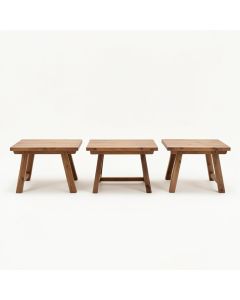 Harcourt Reclaimed Wood Look 3 Piece Coffee Table Set (synthetic illustration; no displayed measurements)