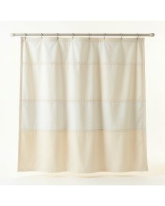 Willow Brook Shower Curtain Hanging Flat From A Plain Rod - Ivory (synthetic illustration; no displayed measurements)