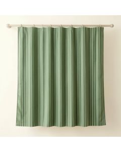 Briar Bluff Shower Curtain Hanging Flat From A Plain Rod - Green (synthetic illustration; no displayed measurements)