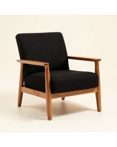 Hazel Edge Upholstered Armchair - Black (synthetic illustration; no displayed measurements)