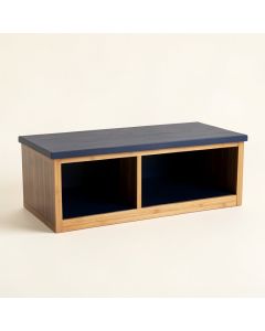 Summit Bluff Shoe Storage Bench - Navy (synthetic illustration; no displayed measurements)