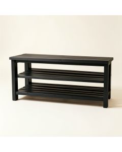 Vale Bend Shoe Storage Bench - Black (synthetic illustration; no displayed measurements)