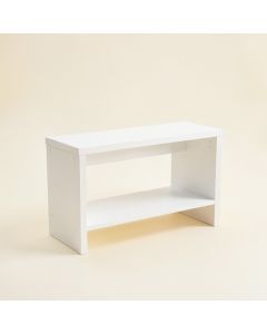Cove Bluff Narrow Outdoor Storage Bench - White (synthetic illustration; no displayed measurements)