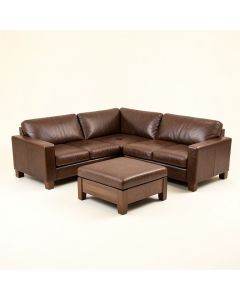 Weisman Faux Leather Reversible Modular Corner Sectional With Ottoman (synthetic illustration; no displayed measurements)