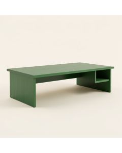 Cedar Arc Desktop Monitor Riser (synthetic illustration; no displayed measurements)