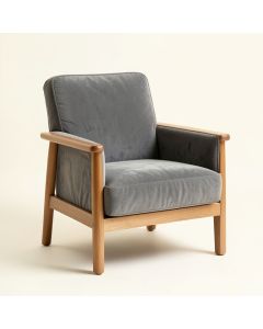 Dune Crest Upholstered Armchair - Gray (synthetic illustration; no displayed measurements)