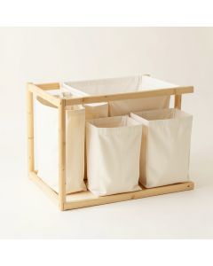 Lake Dell Laundry Sorting Station With Plain Removable Bags - Cream (synthetic illustration; no displayed measurements)