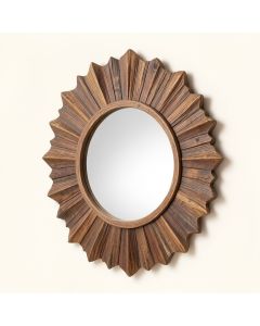 Nuttall Wooden Sunburst Rustic Wall Mirror (synthetic illustration; no displayed measurements)