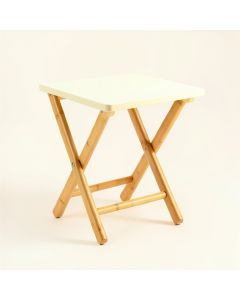 Cedar Dell Compact Balcony Table - Cream (synthetic illustration; no displayed measurements)