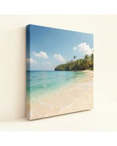 Hawaii Blue Beach Photographic Print On Canvas (synthetic illustration; no displayed measurements)