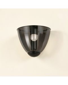 Glen Branch Wall Sconce Mounted On A Plain Wall - Black (synthetic illustration; no displayed measurements)