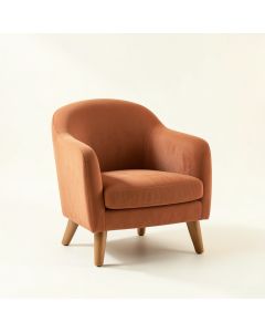 Flint Bend Upholstered Armchair - Terracotta (synthetic illustration; no displayed measurements)