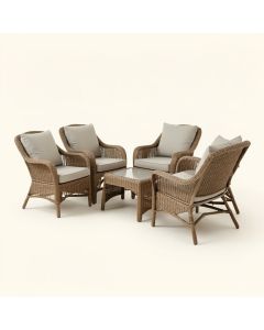 Beaudin 4 Piece Rattan Multiple Chairs Seating Group With Cushions (synthetic illustration; no displayed measurements)