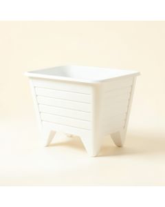 Shore Branch Empty Raised Planter - White (synthetic illustration; no displayed measurements)