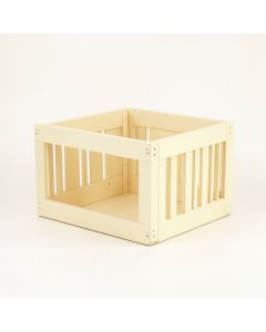 Willow Brook Empty Furniture-Style Pet Crate - Ivory (synthetic illustration; no displayed measurements)