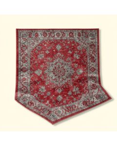 Hollandsworth Abstract Machine Made Power Loom Wool And Polyester Red/Gray Area Rug (synthetic illustration; no displayed measurements)