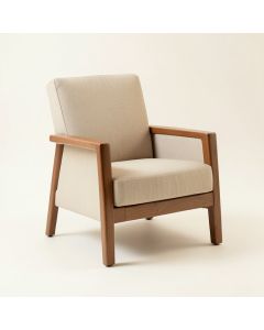 Dawn Canyon Upholstered Armchair - Beige (synthetic illustration; no displayed measurements)