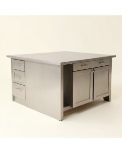 Kingswood Kitchen Island Set With Stainless Steel (synthetic illustration; no displayed measurements)