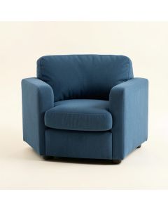Olive Bend Upholstered Armchair - Blue (synthetic illustration; no displayed measurements)