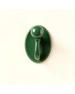 Holly Crest Wall-Mounted Robe Hook - Green (synthetic illustration; no displayed measurements)
