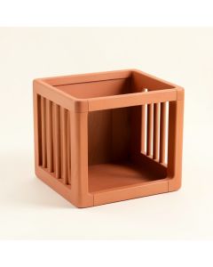 Lake Dale Empty Furniture-Style Pet Crate - Terracotta (synthetic illustration; no displayed measurements)