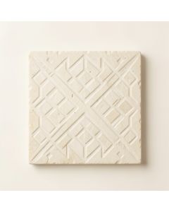 Rowan Crossing Uninstalled Square Decorative Tile - Ivory (synthetic illustration; no displayed measurements)