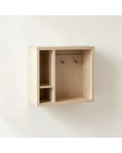 Olive Crossing Wall-Mounted Entryway Organizer Shelf - Beige (synthetic illustration; no displayed measurements)