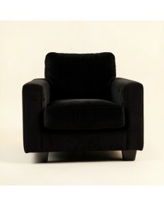 Brook Bend Upholstered Armchair - Black (synthetic illustration; no displayed measurements)