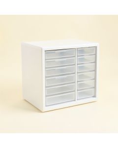 Ash Arc Small-Parts Storage Drawer Cabinet (synthetic illustration; no displayed measurements)