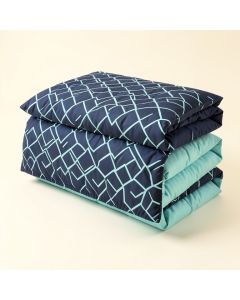 Hiouchi Geometric Reversible Comforter Set (synthetic illustration; no displayed measurements)