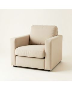 Sage Bridge Upholstered Armchair - Beige (synthetic illustration; no displayed measurements)