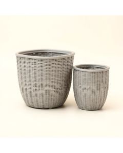Heide 2 - Piece Polyrattan Cachepot Set (synthetic illustration; no displayed measurements)