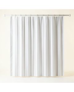 Glen Bridge Shower Curtain Hanging Flat From A Plain Rod - White (synthetic illustration; no displayed measurements)