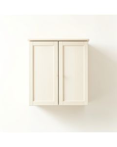 Oak Branch Wall-Mounted Laundry Cabinet - Ivory (synthetic illustration; no displayed measurements)