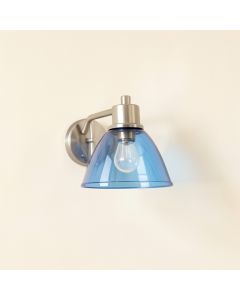 Oak Bluff Wall Sconce Mounted On A Plain Wall - Blue (synthetic illustration; no displayed measurements)