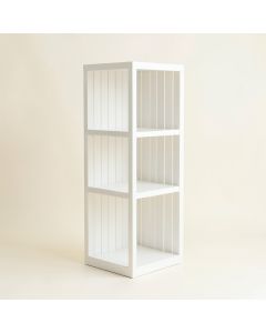 Briar Dell Narrow Cubby Tower - White (synthetic illustration; no displayed measurements)