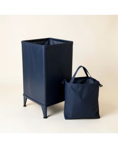 Linden Bend Laundry Sorting Station With Plain Removable Bags - Navy (synthetic illustration; no displayed measurements)