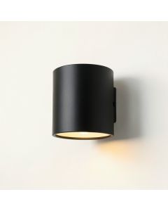 Glen Bend Wall Sconce Mounted On A Plain Wall - Black (synthetic illustration; no displayed measurements)
