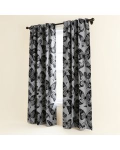Mid Century Modern Abstract Butterfly Pattern Window Curtains (synthetic illustration; no displayed measurements)