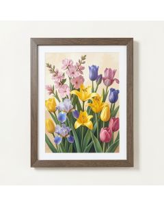 Morning Iris - 2 Piece Picture Frame Graphic Art Print Set On Paper (synthetic illustration; no displayed measurements)