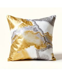 German Silver Gold Agate Throw Pillow (synthetic illustration; no displayed measurements)