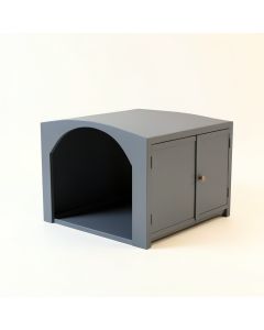 Slate Edge Empty Furniture-Style Litter Enclosure - Gray (synthetic illustration; no displayed measurements)