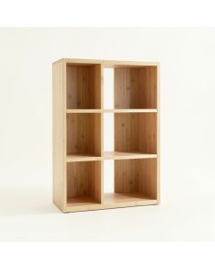 Ridge Field Freestanding Bookcase - Beige (synthetic illustration; no displayed measurements)