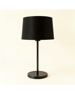Cove Canyon Table Lamp With A Plain Fabric Shade - Black (synthetic illustration; no displayed measurements)