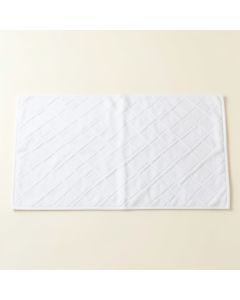 Dune Falls Bath Mat - White (synthetic illustration; no displayed measurements)