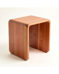 Ridge Arc Side Table - Terracotta (synthetic illustration; no displayed measurements)