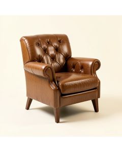 Colston 29 '' Wide Tufted Top Grain Leather Club Chair (synthetic illustration; no displayed measurements)