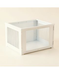Ash Bend Empty Furniture-Style Pet Crate - White (synthetic illustration; no displayed measurements)