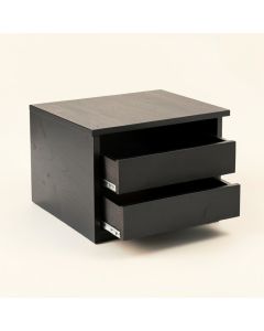 Dune Bluff Small-Parts Storage Drawer Cabinet - Black (synthetic illustration; no displayed measurements)