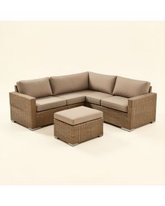 Newagen 4 Piece Cushioned Outdoor Patio Pe Rattan Furniture Set Sectional Garden Sofa (synthetic illustration; no displayed measurements)